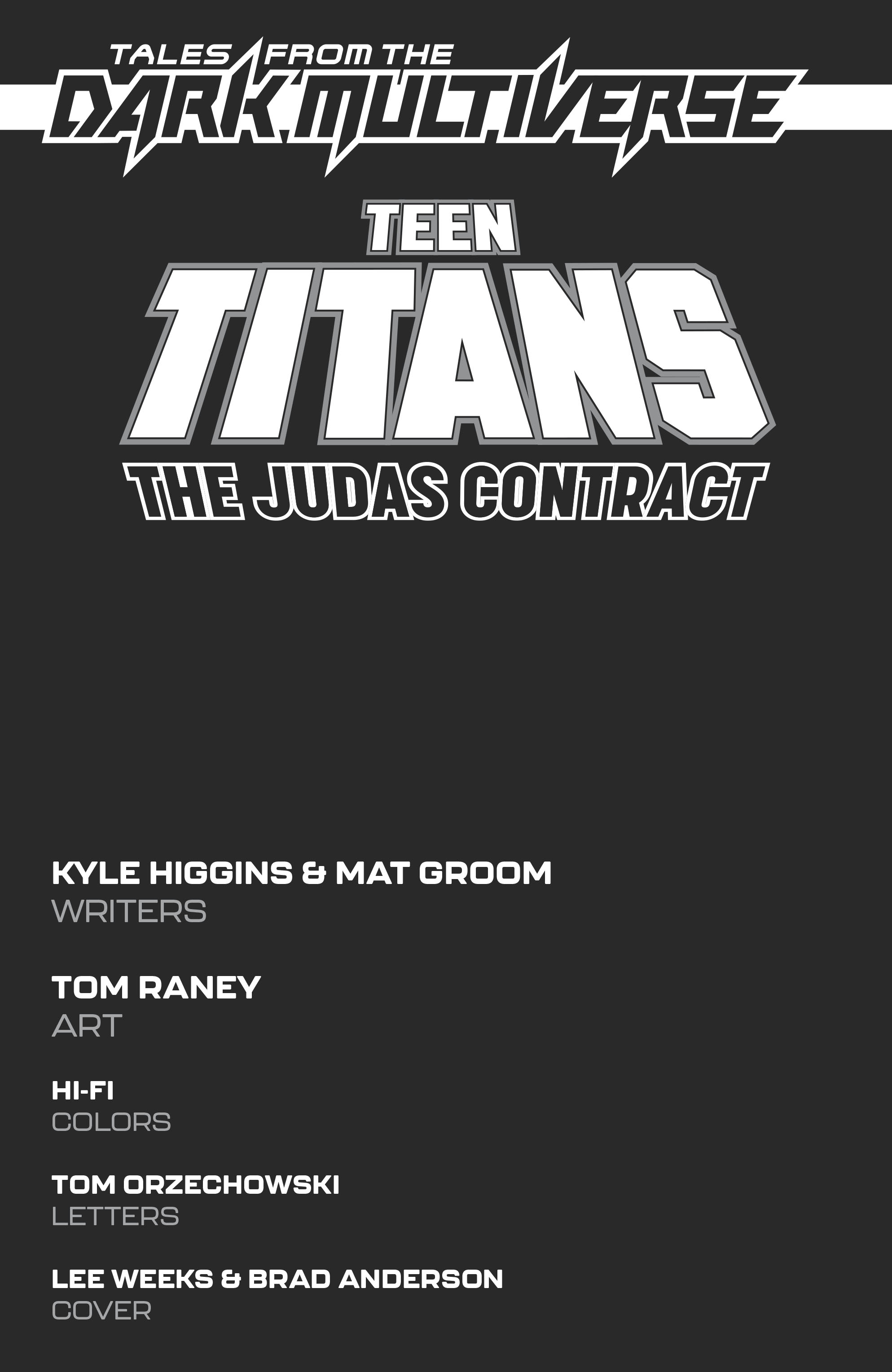 Tales from the Dark Multiverse: Teen Titans The Judas Contract (2019): Chapter 1 - Page 2