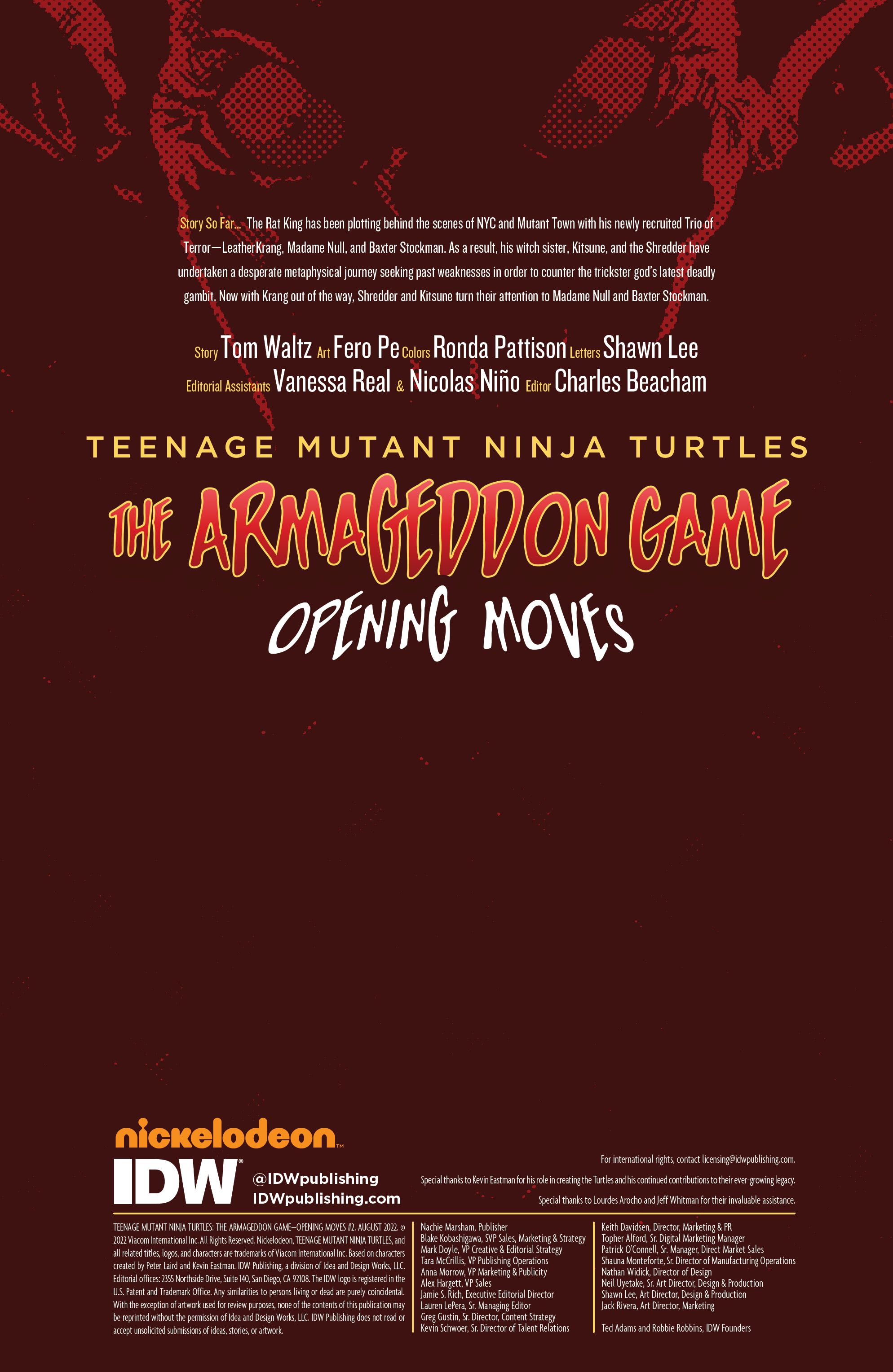 Teenage Mutant Ninja Turtles: The Armageddon Game - Pre-Game (2022-): Chapter 2 - Page 2