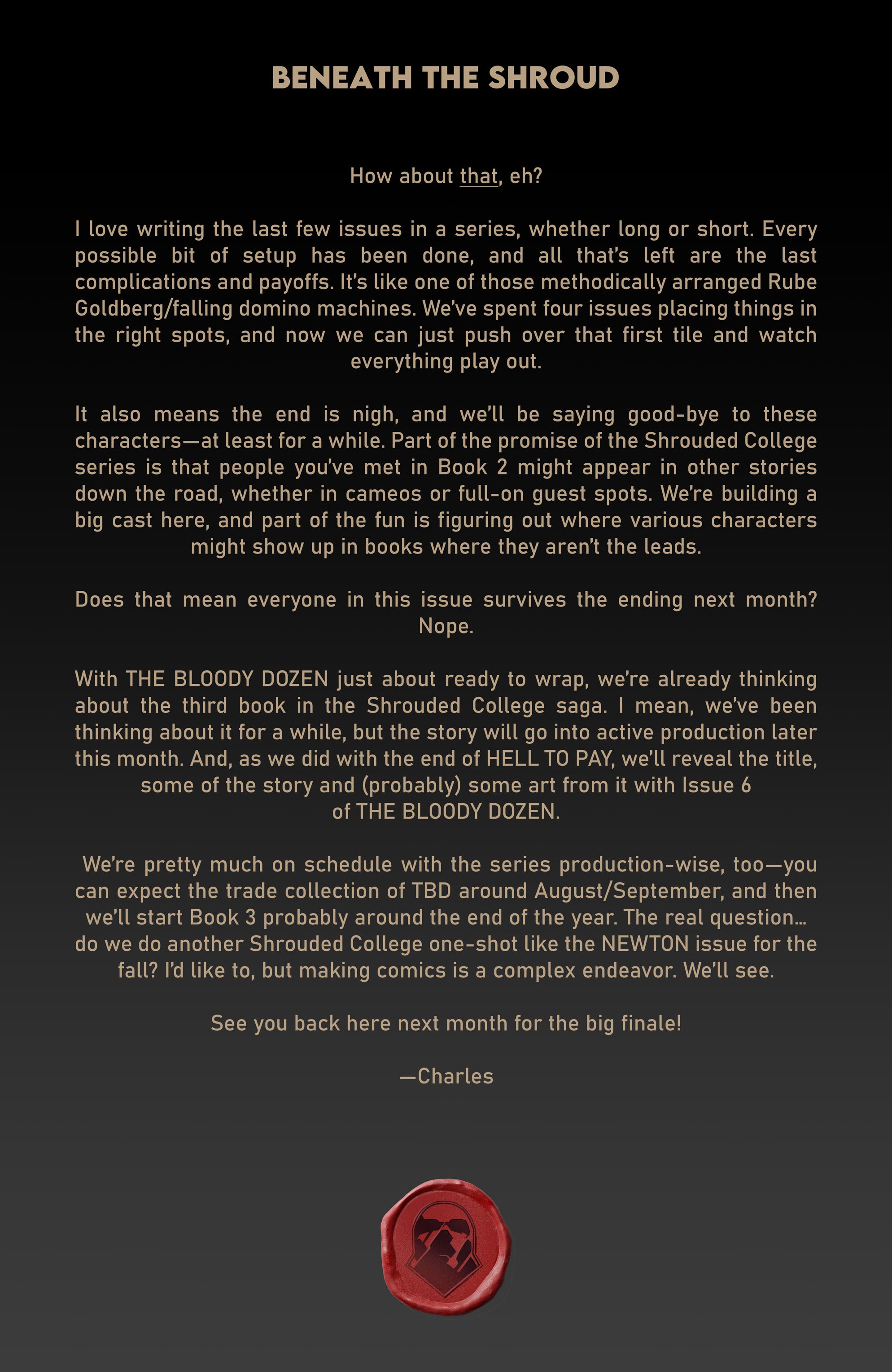 The Bloody Dozen: A Tale of the Shrouded College (2023-) issue 5 - Page 20