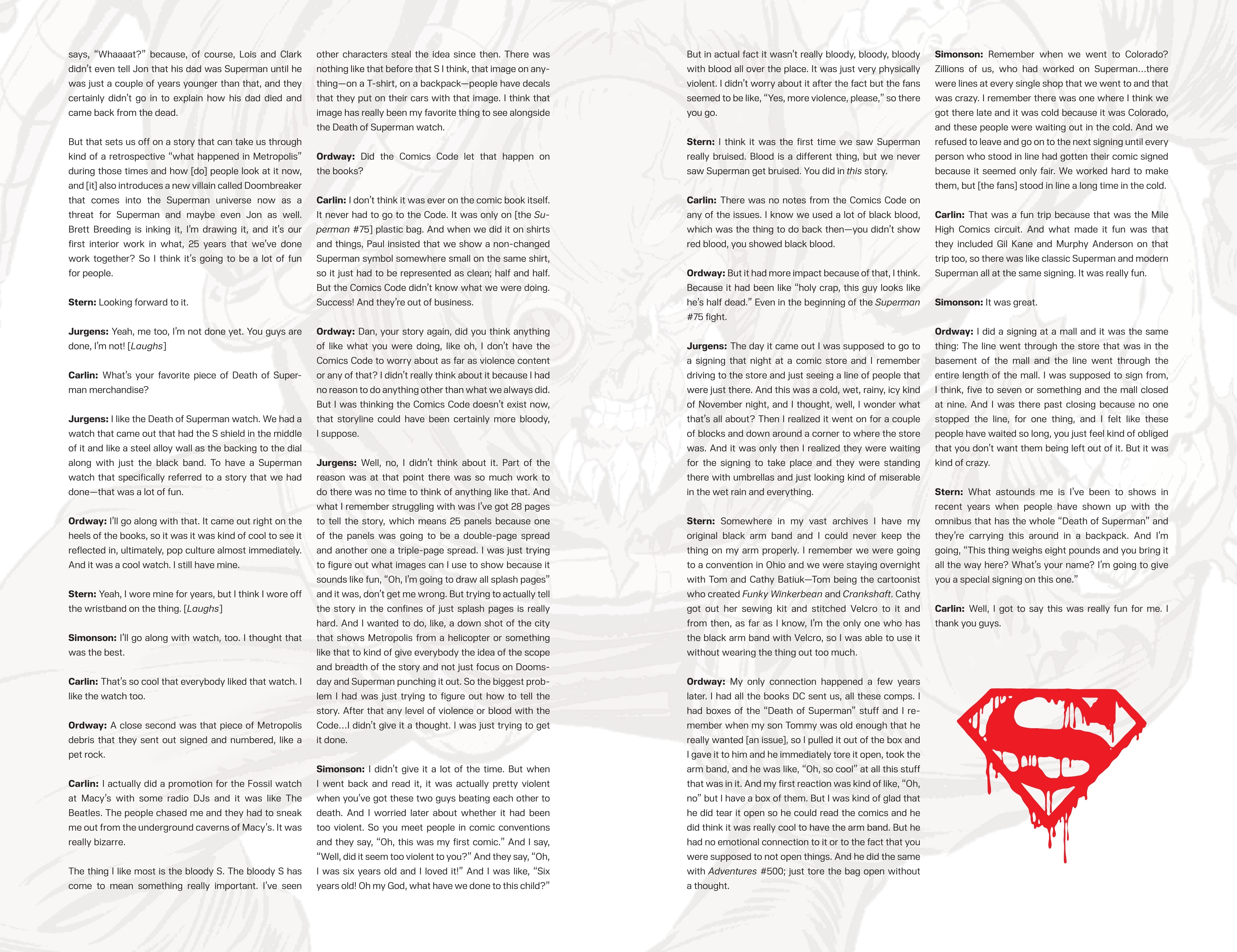 The Death of Superman 30th Anniversary Special (2022) issue Deluxe Edition - Page 319