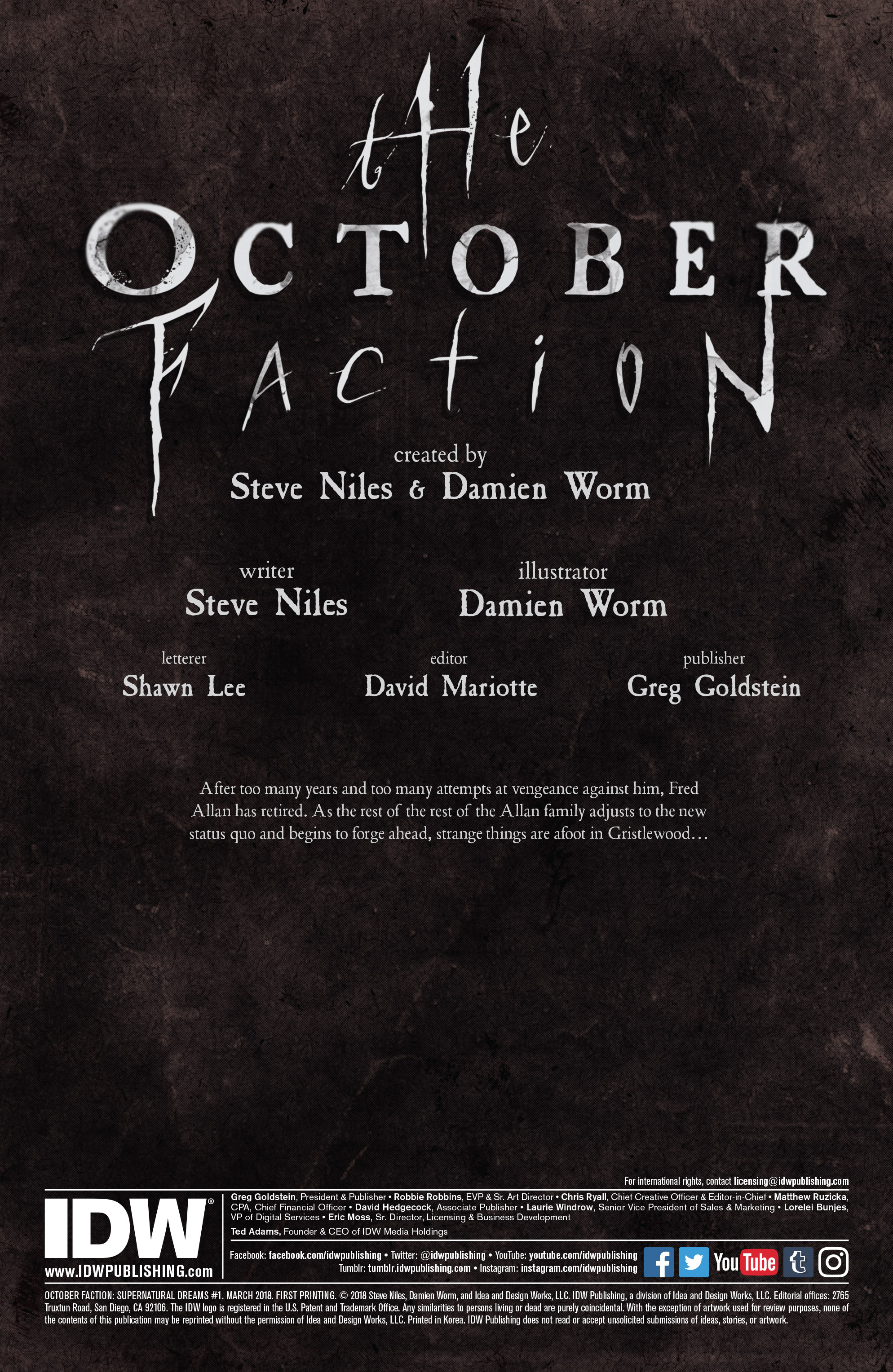 The October Faction: Supernatural Dreams (2018): Chapter 1 - Page 2