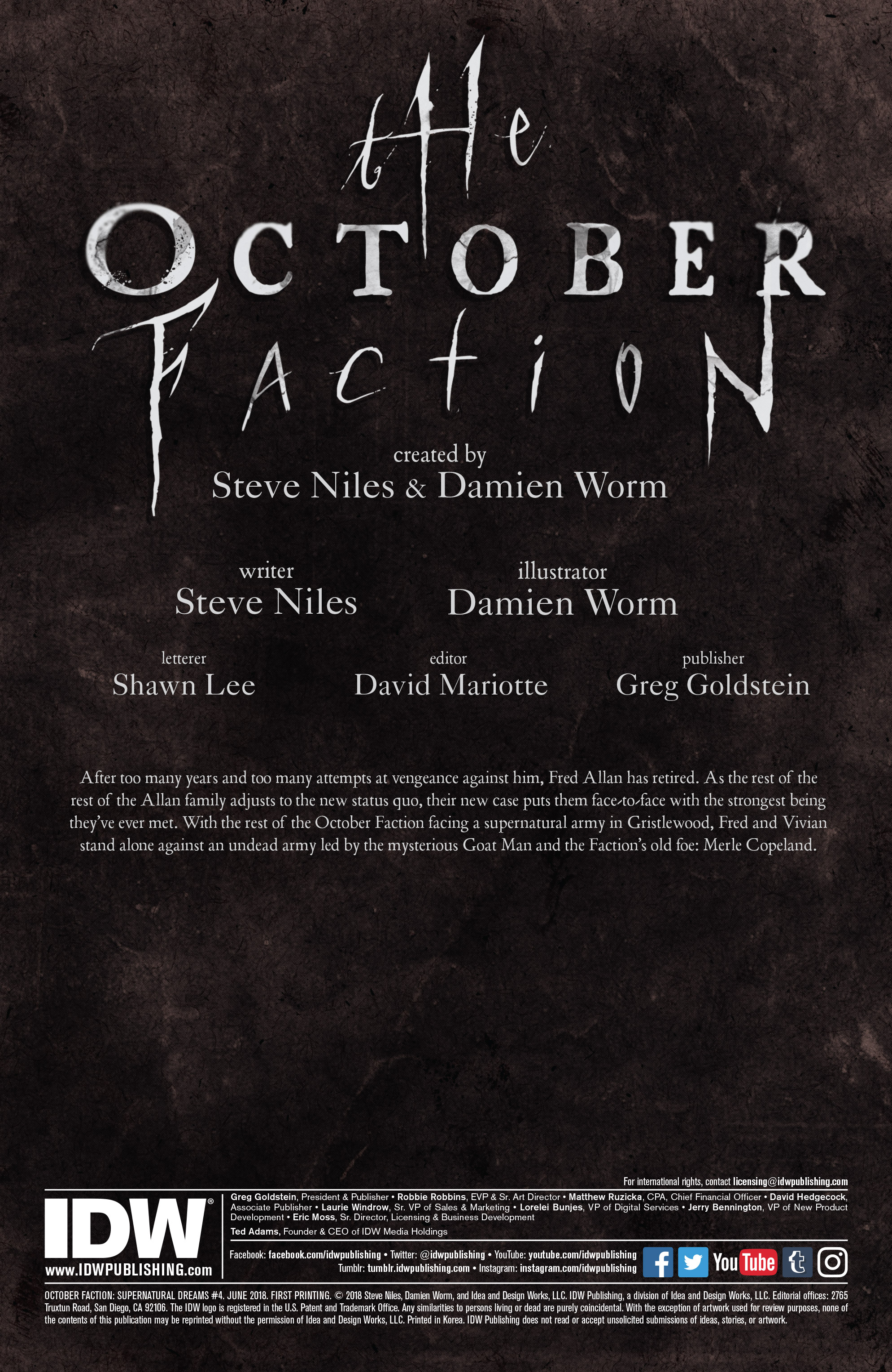 The October Faction: Supernatural Dreams (2018) issue 4 - Page 2