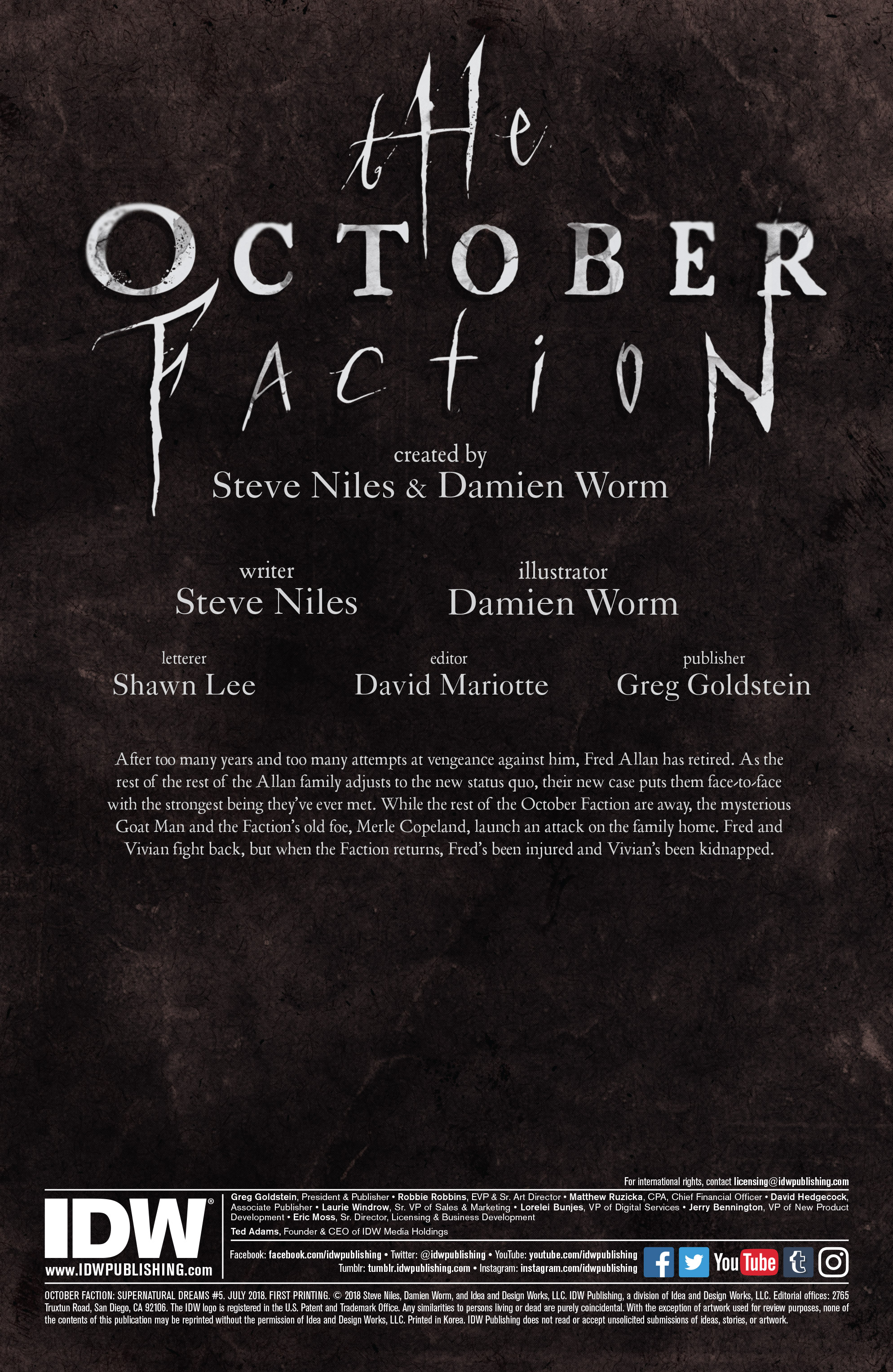 The October Faction: Supernatural Dreams (2018): Chapter 5 - Page 2