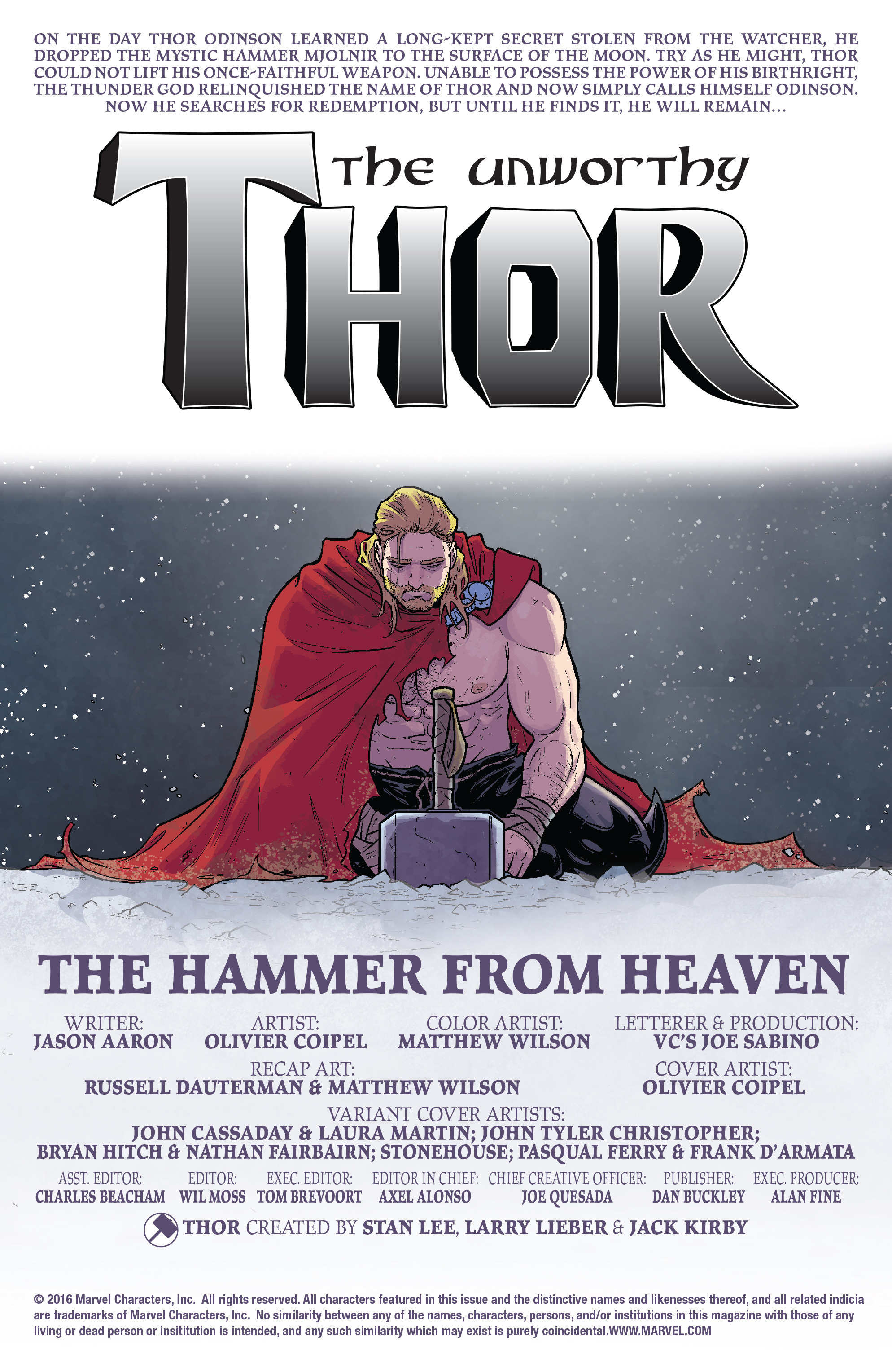 The Unworthy Thor (2016-) issue 1 - Page 2