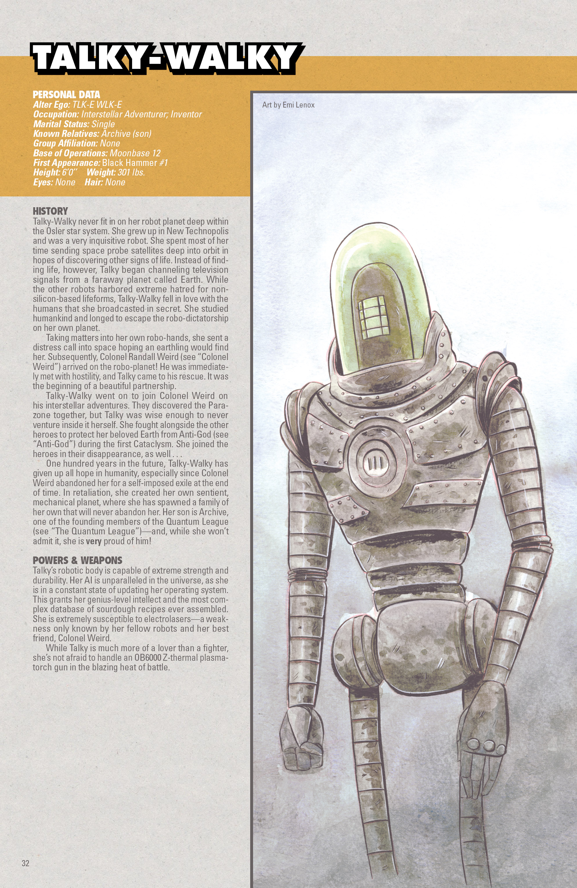 The World of Black Hammer Encyclopedia (2019) issue 1 - Page 31