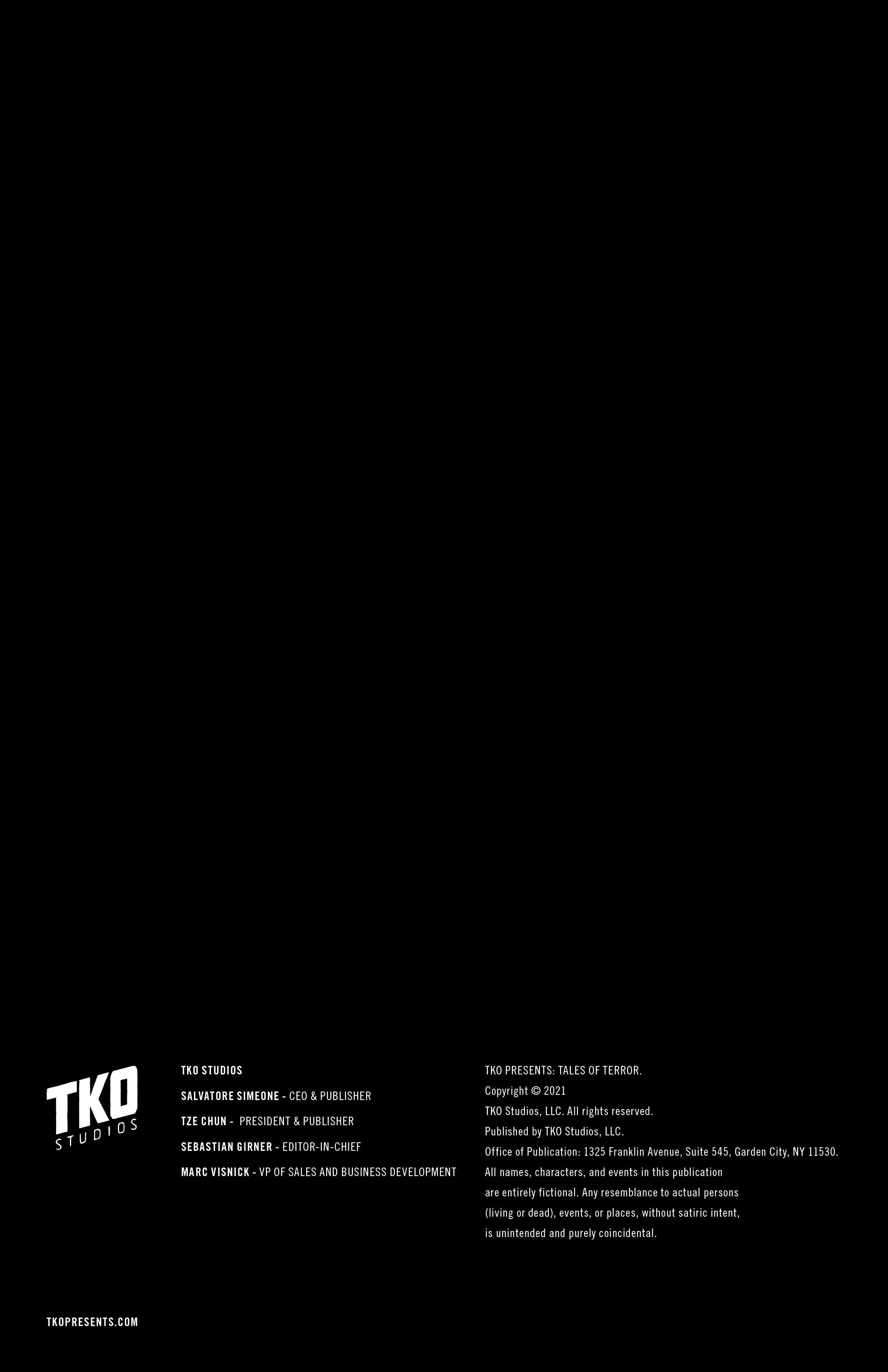 TKO Presents: Tales of Terror (2021): Chapter TPB - Page 2