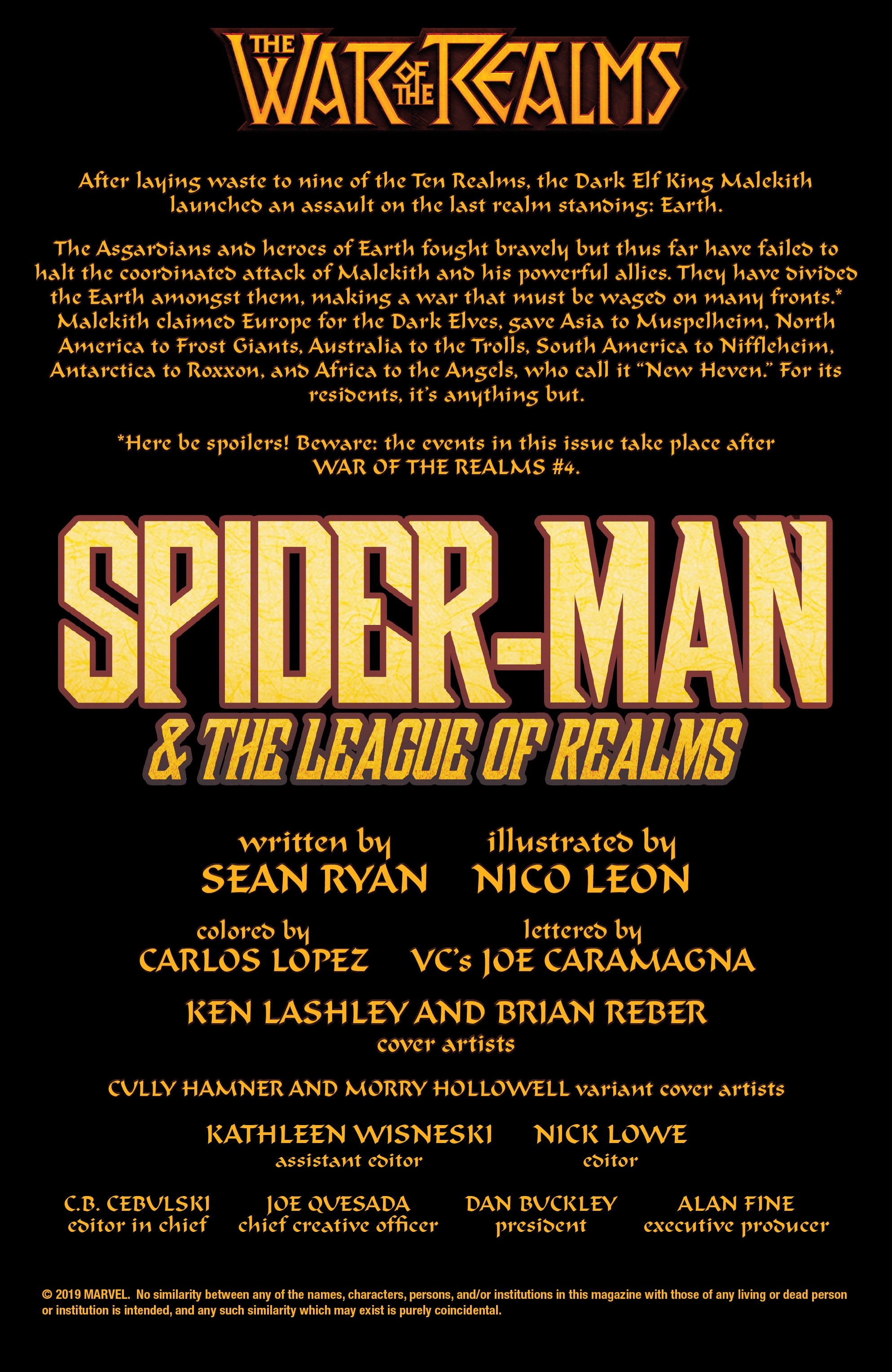 War Of The Realms: Spider-Man & The League Of Realms (2019-): Chapter 1 - Page 2