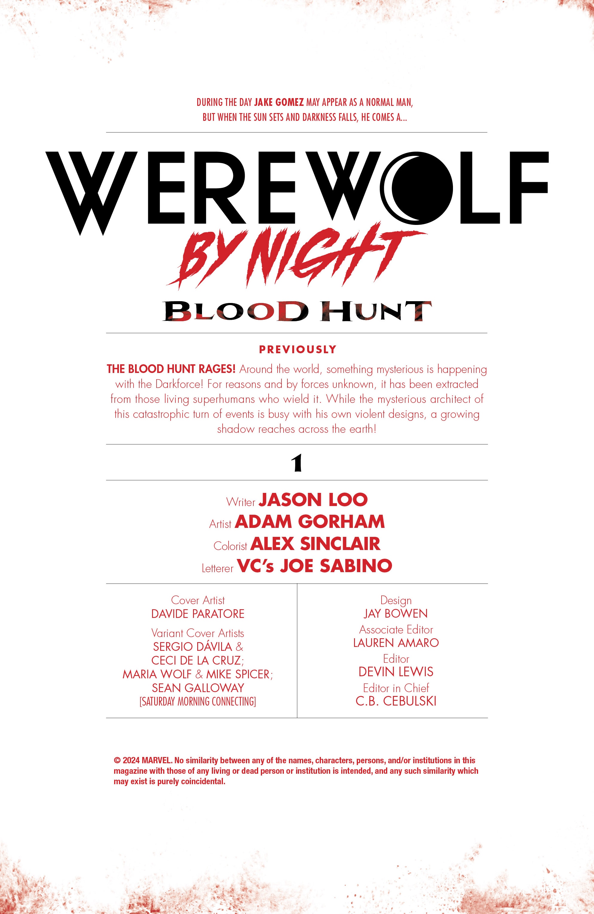 Werewolf By Night: Blood Hunt (2024-) issue 1 - Page 2