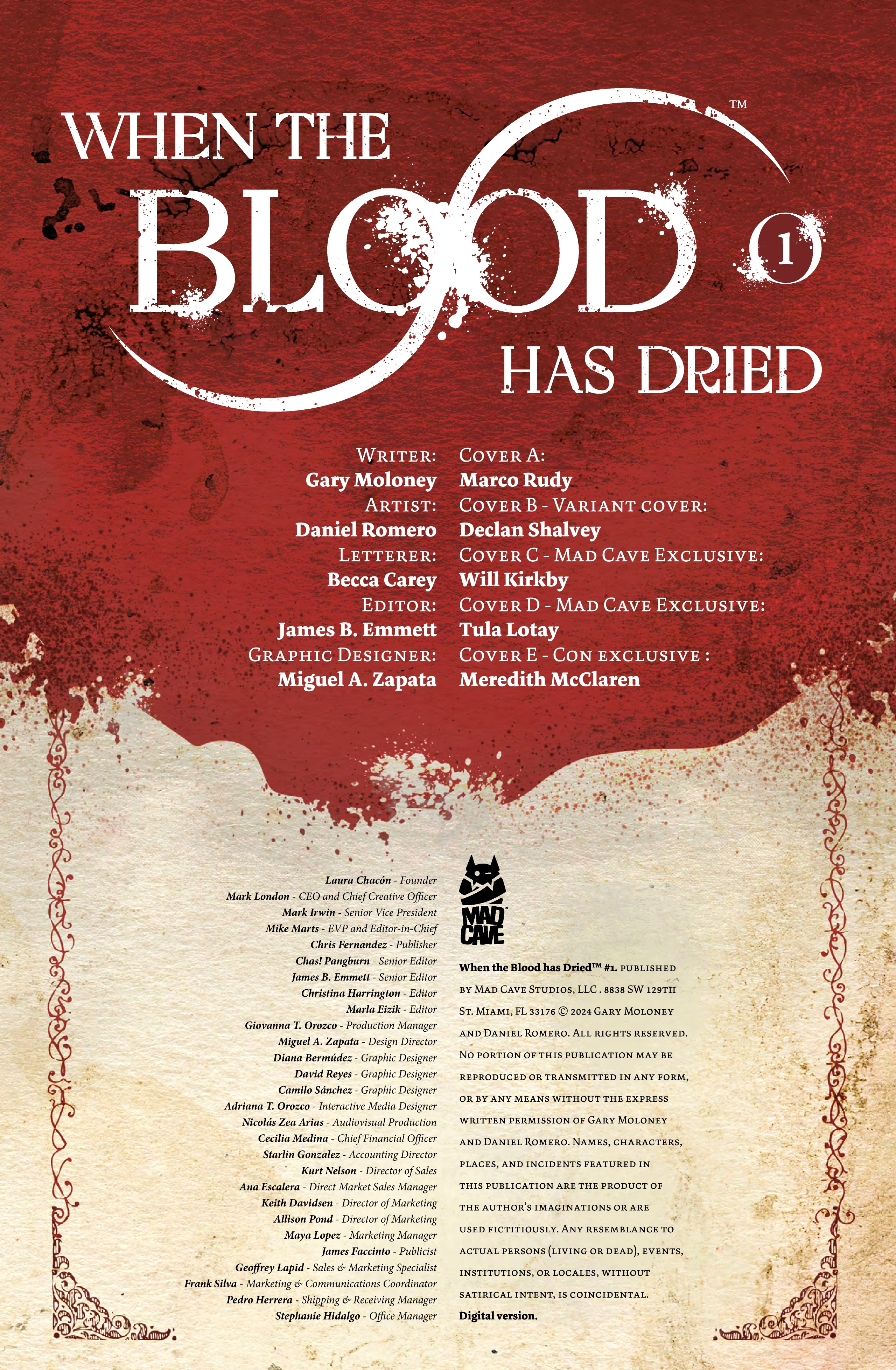 When The Blood Has Dried (2024-) issue 1 - Page 2