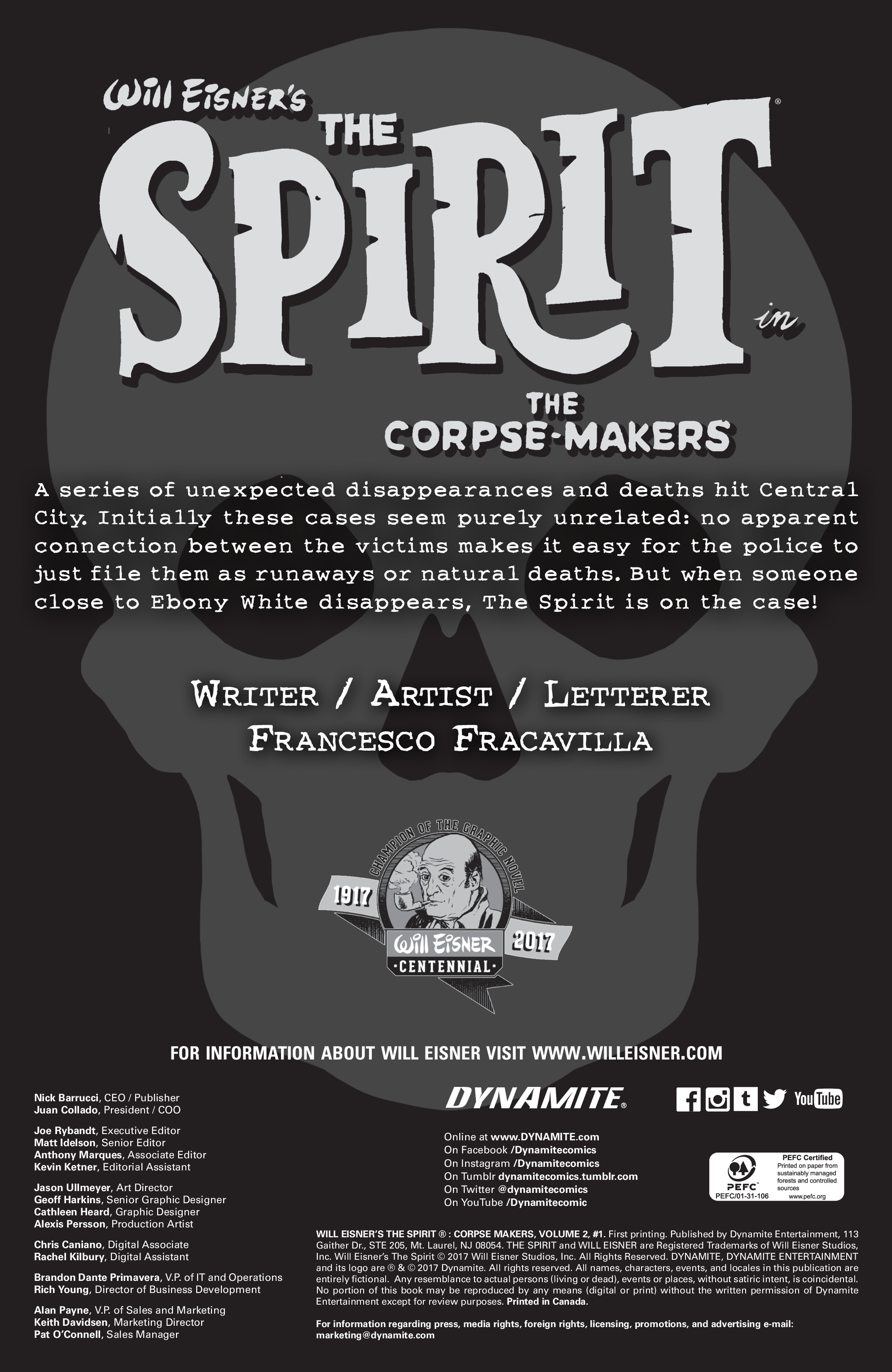 Will Eisner's The Spirit: The Corpse-Makers (2017): Chapter 1 - Page 2