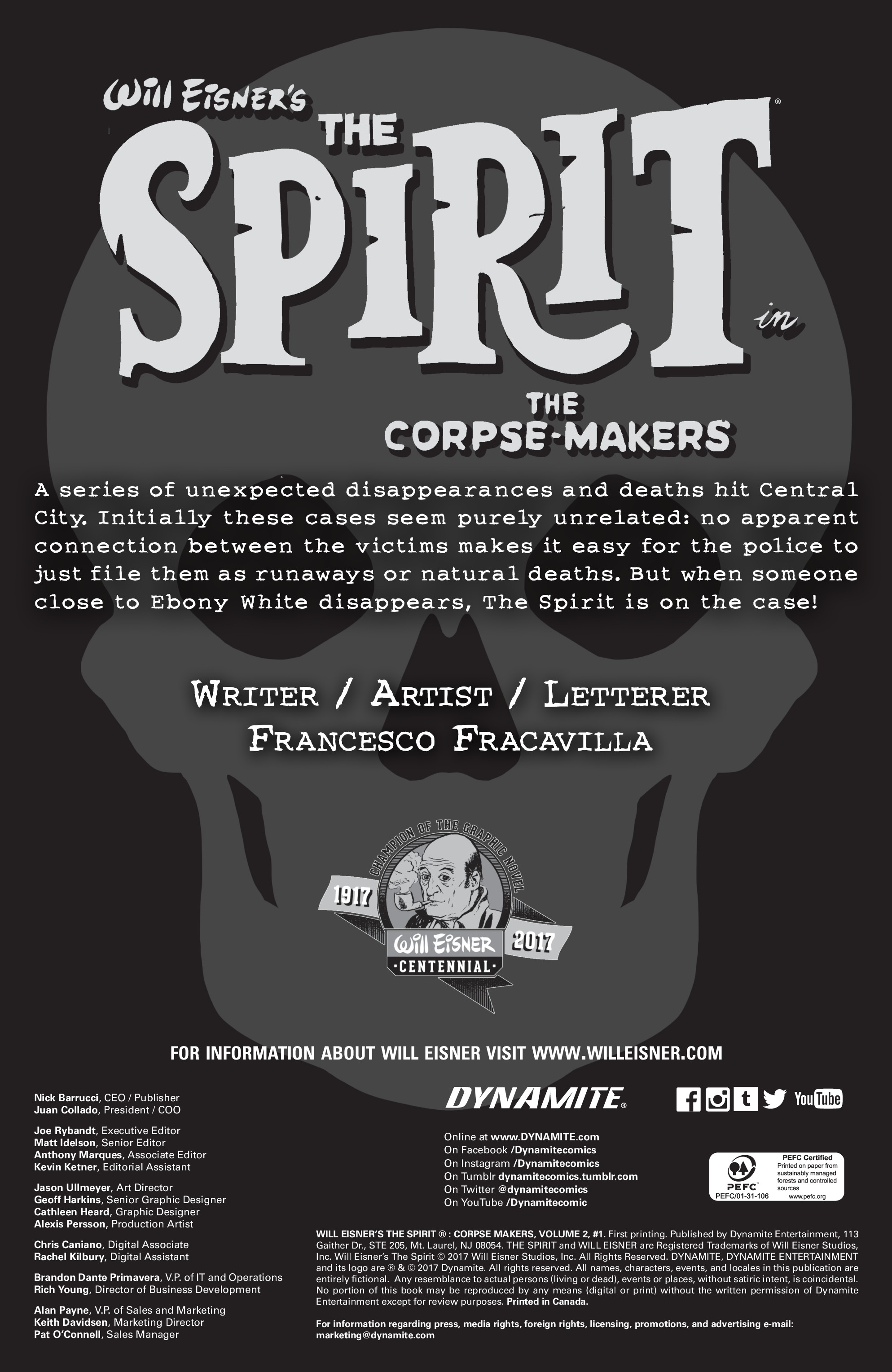 Will Eisner's The Spirit: The Corpse-Makers (2017) issue 1 - Page 2