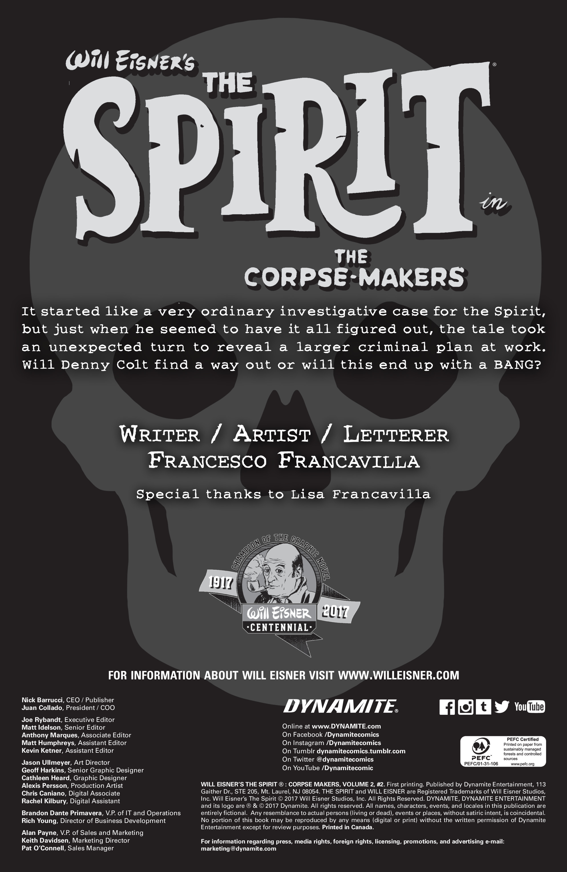 Will Eisner's The Spirit: The Corpse-Makers (2017): Chapter 2 - Page 2