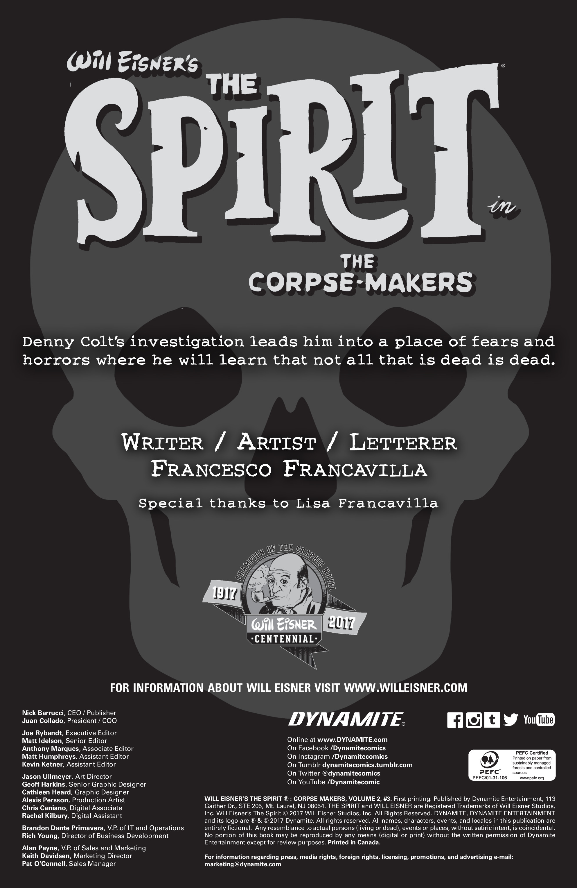 Will Eisner's The Spirit: The Corpse-Makers (2017): Chapter 3 - Page 2