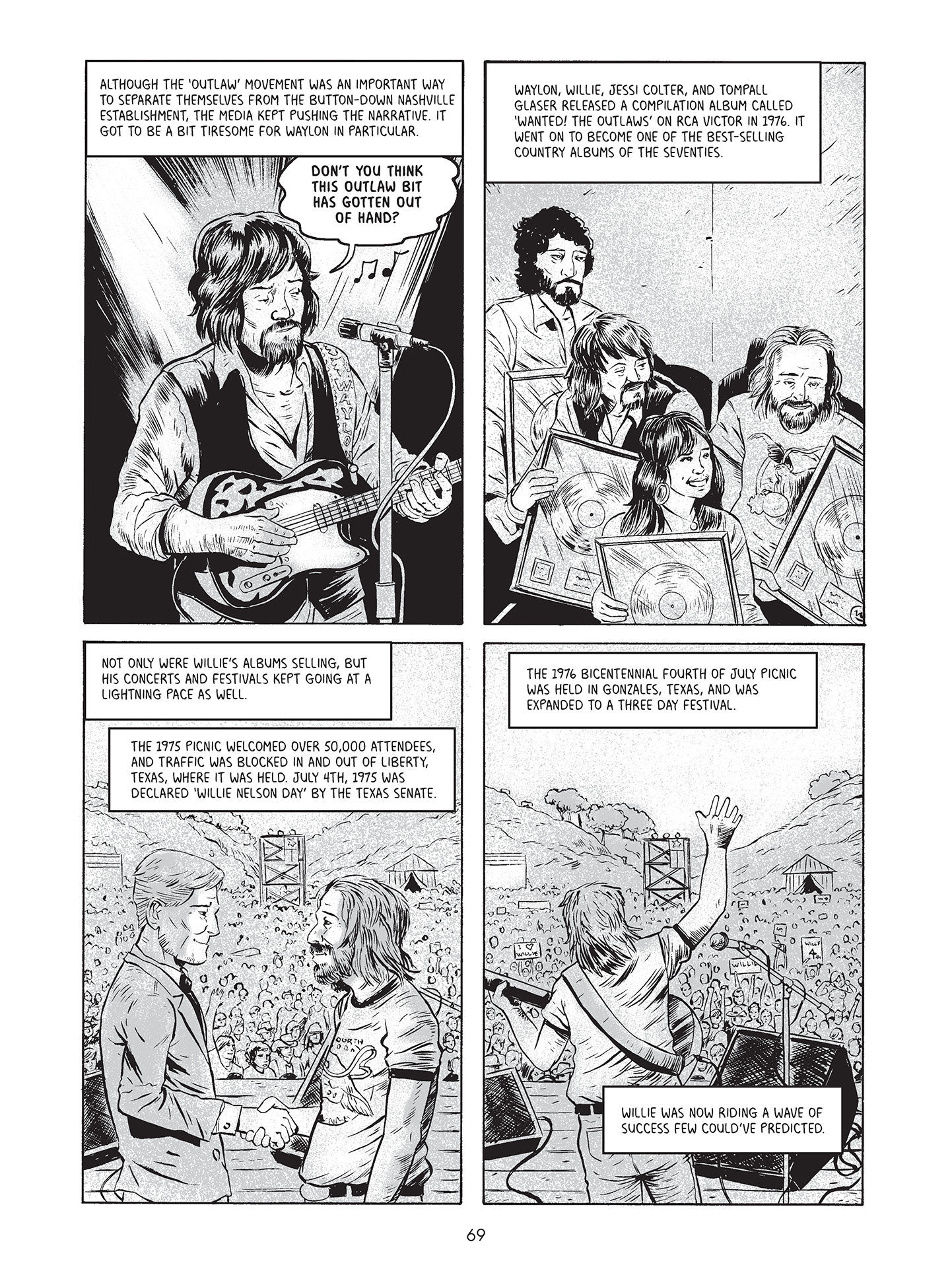 Willie Nelson: A Graphic History issue 1 - Page 70