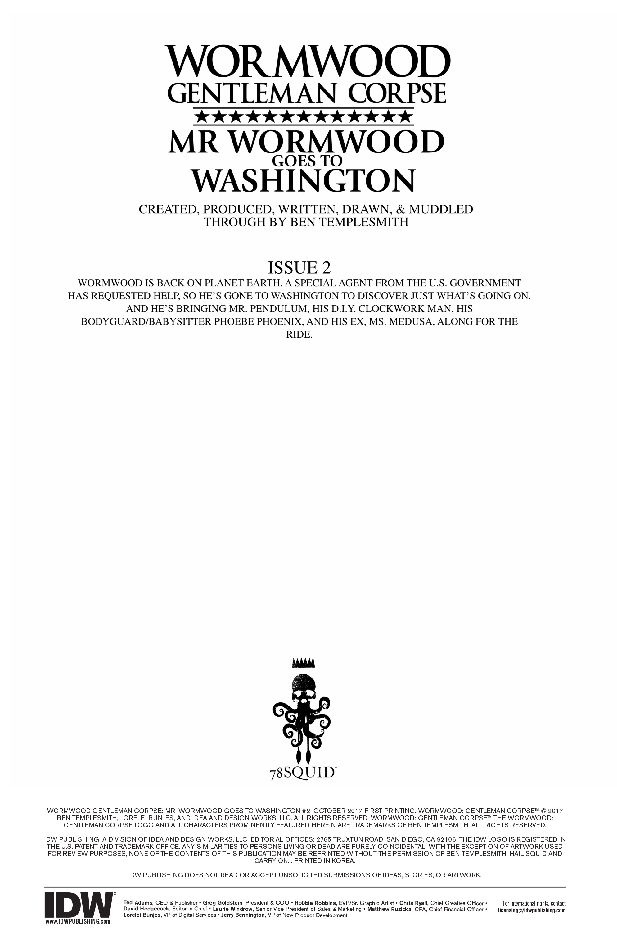 Wormwood, Gentleman Corpse: Mr. Wormwood Goes to Washington (2017): Chapter 2 - Page 2